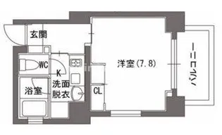 キャピトル天神橋【4階】の間取り