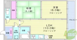 木町通TKビル【4階】の間取り