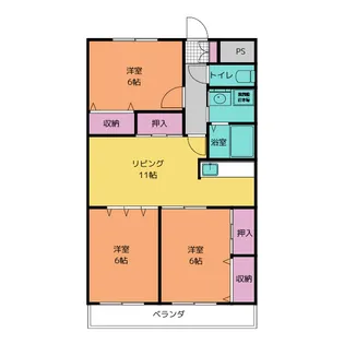 めぞんオアシス【3階】の間取り