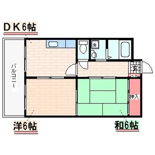 エスポワール森友【1階】の間取り
