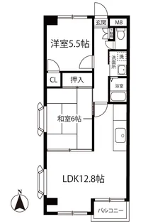 百合ヶ丘ビューハイツ【1階】の間取り