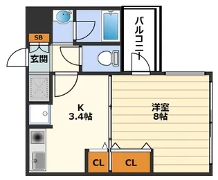 SK扇町公園【7階】の間取り