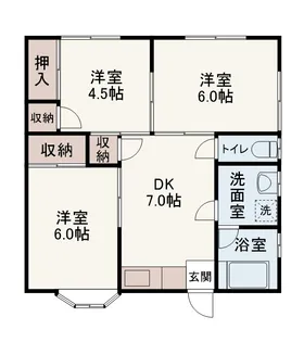 メゾン河原【1階】の間取り