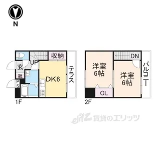 ロイヤル・モアあやめ池【1階】の間取り
