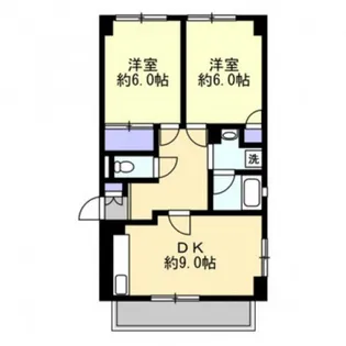 グランデュール東古松【6階】の間取り
