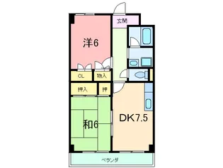 北町ハイツ【2階】の間取り