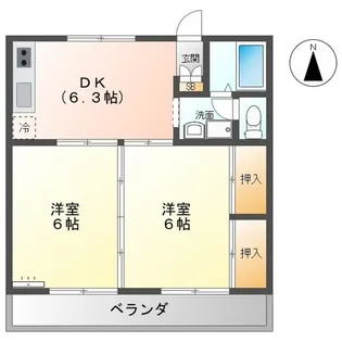 千葉県茂原市東部台1【マンション】の間取り