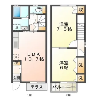三重県四日市市大字日永【一戸建】の間取り