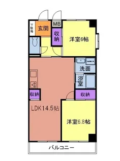 ディアコート静【1階】の間取り