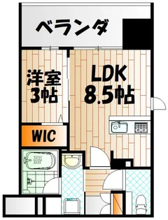 グランフォーレ小倉シティタワー【4階】の間取り