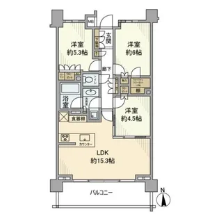 東京都中野区中央5【マンション】の間取り