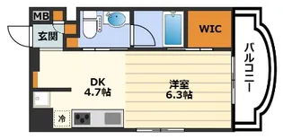 1DKの間取り画像