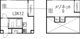 京都府京都市右京区山ノ内西八反田町【マンション】の間取り