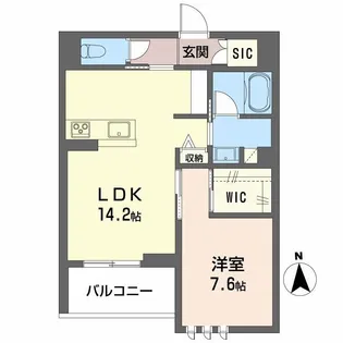 フェリシア【1階】の間取り