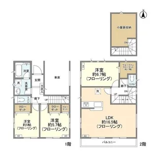 埼玉県川越市霞ケ関北4【一戸建】の間取り