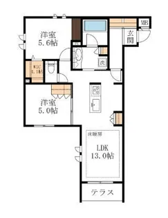 神奈川県川崎市麻生区王禅寺西8【マンション】の間取り
