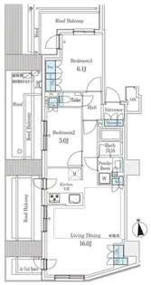 東京都品川区東中延2【マンション】の間取り