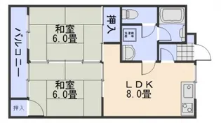 コーポサンシャイン【4階】の間取り