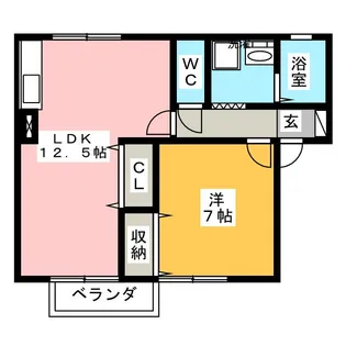 アーバンエクセル【1階】の間取り