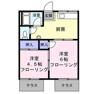 第1葉山コーポA【1階】の間取り