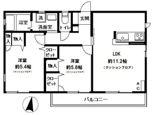 キャッスル・K3【1階】の間取り