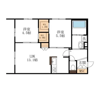 Grace court西棟【1階】の間取り