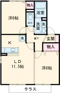 セジュール清和 A棟【1階】の間取り