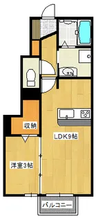 福島県郡山市清水台2【アパート】の間取り