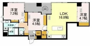 東京都中央区日本橋富沢町【マンション】の間取り