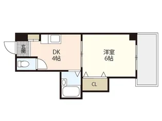 タウン己斐西【4階】の間取り