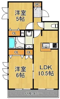 パルクヴェール【2階】の間取り