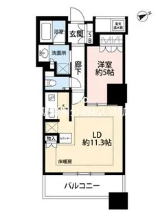 ザ・パークハウス西新宿タワー60【13階】の間取り