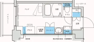 キャンパスヴィレッジ元住吉テラス【9階】の間取り
