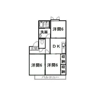 プランドール青木【2階】の間取り