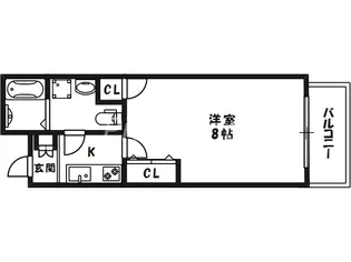 ドゥエリング天満【8階】の間取り