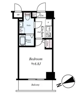 ジーベック池上【7階】の間取り