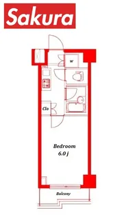 ルーブル武蔵小杉【6階】の間取り