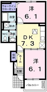 東京都西多摩郡日の出町大字平井【アパート】の間取り