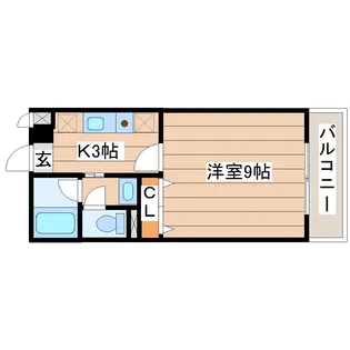 ロイヤルステージ宮城野【3階】の間取り