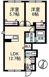 ベイローレルI棟【1階】の間取り