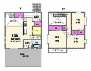 埼玉県蕨市錦町5【一戸建】の間取り
