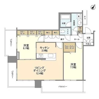 リガーレ日本橋人形町【15階】の間取り
