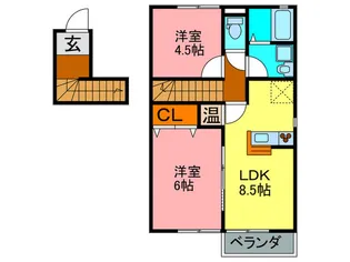 ボナ-ルII【2階】の間取り