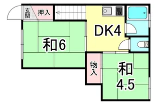 千鳥が丘ハイツ【2階】の間取り