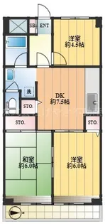 はやせロイヤル【7階】の間取り
