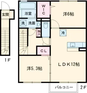 セジュール原町 II【2階】の間取り