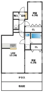 サンライズN【1階】の間取り