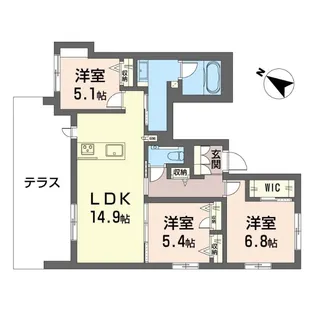 ガーデン片倉【1階】の間取り