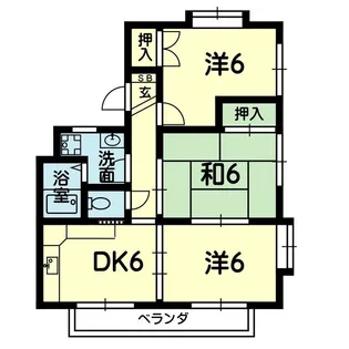 グリーンヒル益城B棟【2階】の間取り