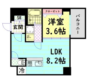 ブエナビスタ難波サウスタワー【2階】の間取り